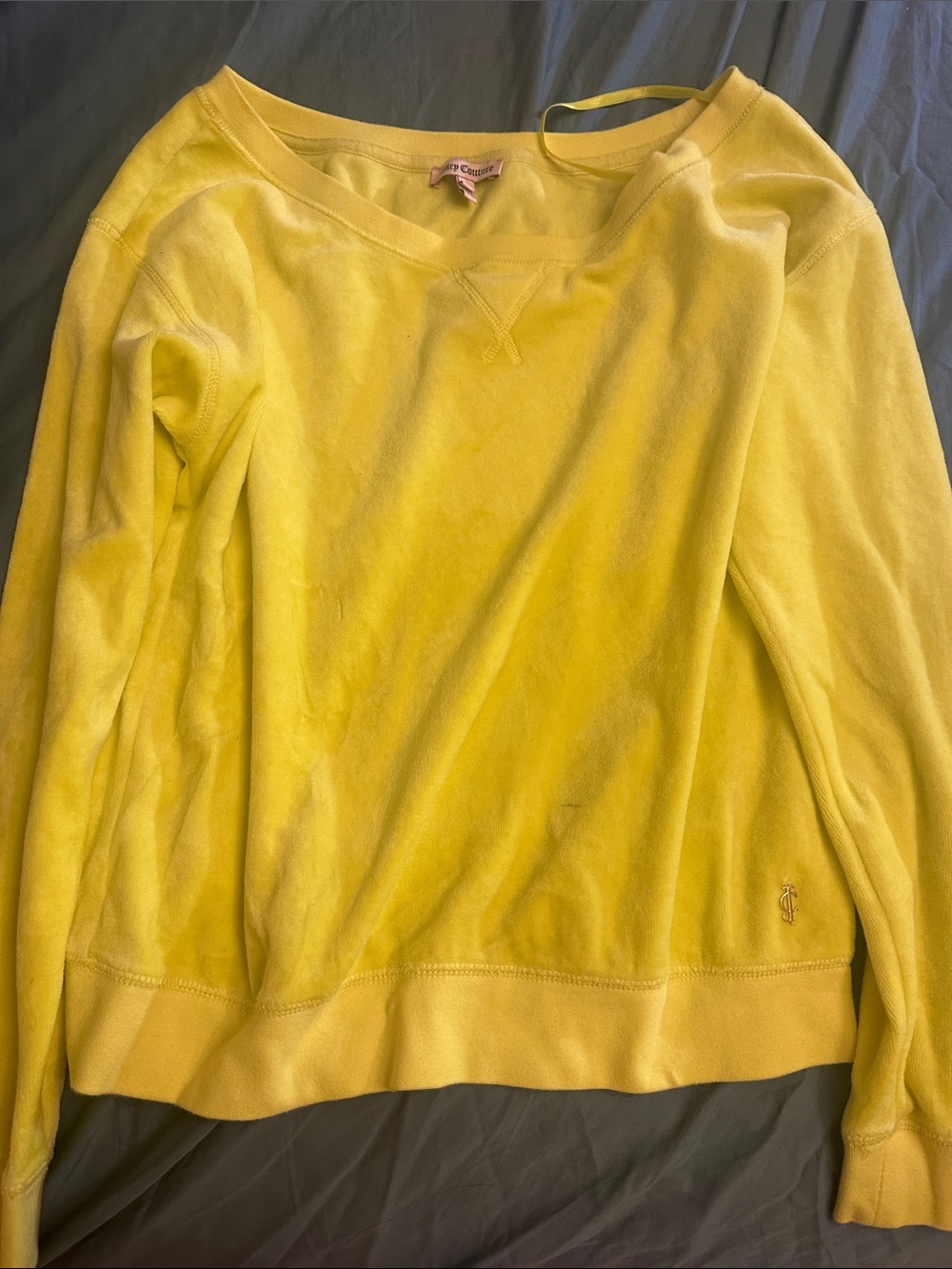 Juicy Couture Yellow Boatneck Sweatshirt